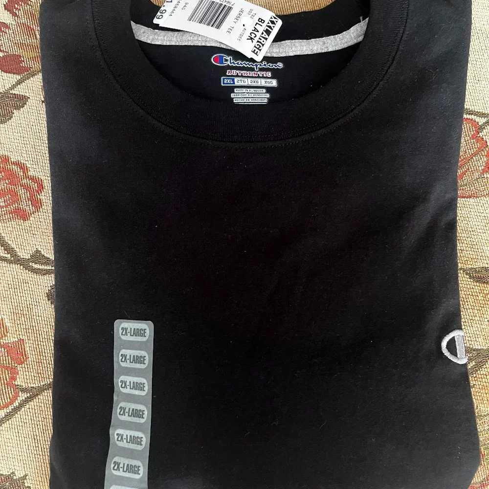 NEW/UNISEX} Champion Tee-Shirt, Black/ XXL - Picture 1 of 11